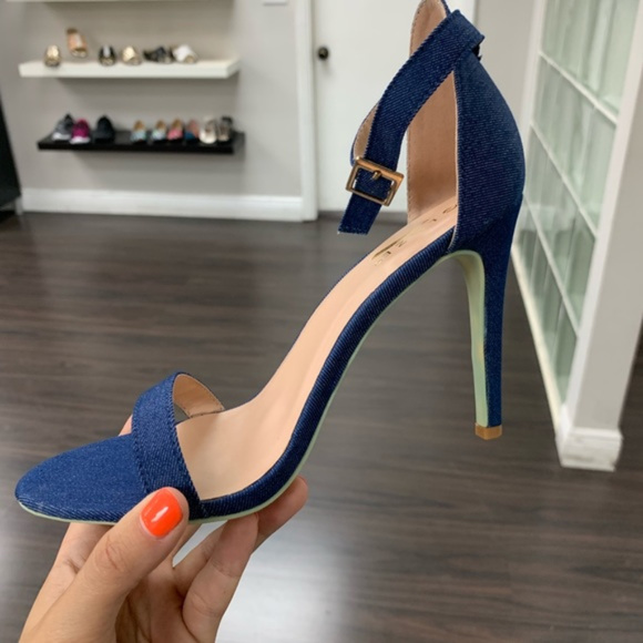 Glaze Denim High Heel Sandals 1 Left Size 10! - Picture 5 of 6